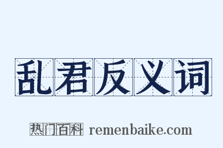 乱君反义词是什么意思的图片